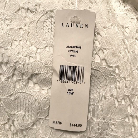NEW Lauren Ralph Lauren Plus Lace Sheath Dress - Picture 5 of 10